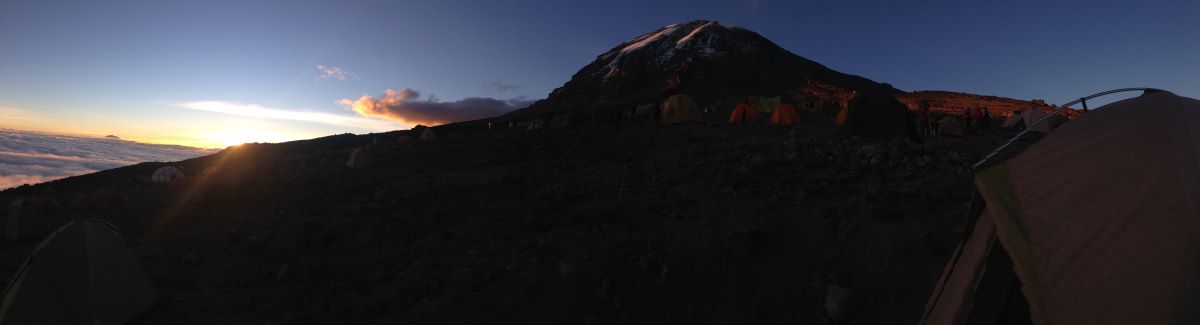 Campingplatz auf dem Kilimanjaro in Tansania
