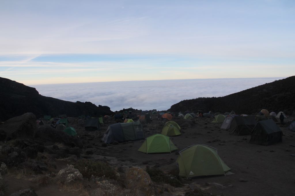 Basecamp am Kilimanjaro in Tansania