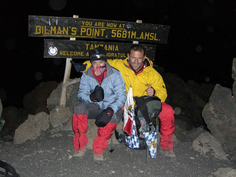 Bergsteiger am Gipfel