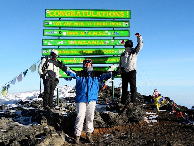 Gipfelfoto Uhuru Peak, Kilimandscharo